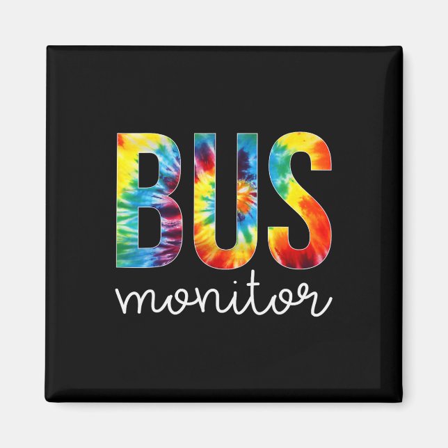 Íman Bus Monitor Tie Dye Apreciação Dia Olá De Volta Pa (Frente)