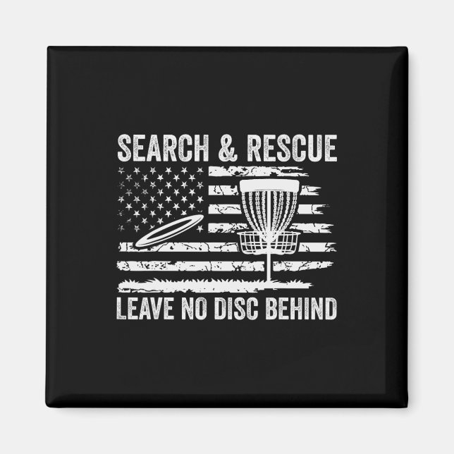 Íman Busca e Resgate de Disc Golf Não Deixe Nenhum Disc (Frente)