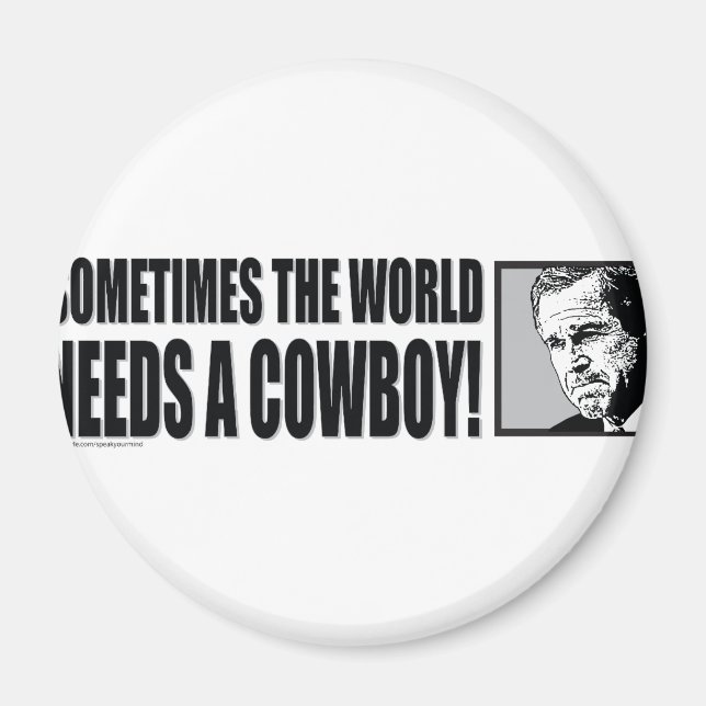 Íman BUSH — COWBOY-White (Frente)