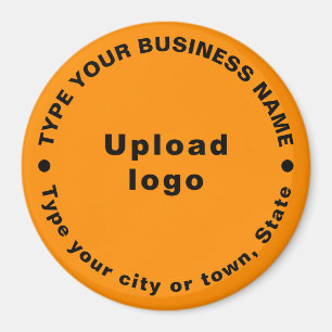Íman Business Brand Orange Round Shape Magnet