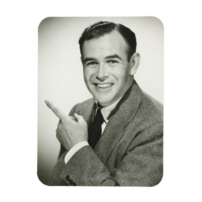 Íman Businessman Pointing (Vertical)