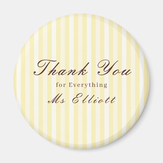 Íman Buttercup - Personalised Thank You Teacher Magnet (Frente)