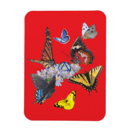 Íman butterflies sobriety symbol rectangle magnet