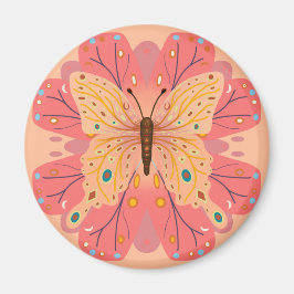 Íman Butterfly Birthday Peach and Pink