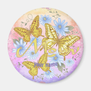 Íman Butterfly Nome personalizado da mãe