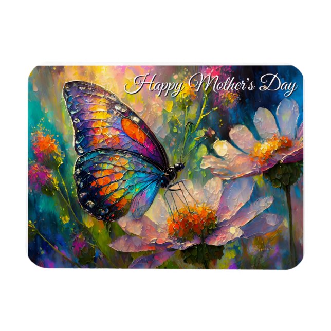Íman Butterfly Wildflower Sunrise Mother's Day (Horizontal)