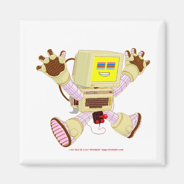 Íman Buzz de 8 bits v1.0 Magnet (Frente)