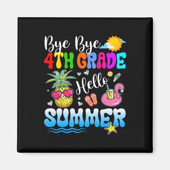 Íman Bye Bye 4º ano Alô Professor de Graduação de Verão (Frente)