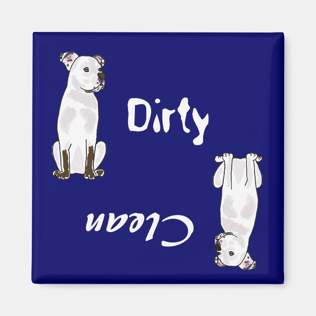 Íman BZ- American Bulldog Dirty Paws Magnet (Frente)