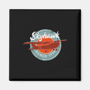 Íman C172 Skyhawk Avião Antigo Retro Piloto Voador Pres