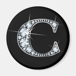 Íman "C" Faux-"Diamond Bling" Magnet