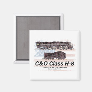 Íman C&O Classe H-8 Locomotiva Allegheny - bandeira ame