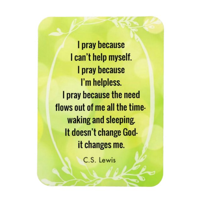 Íman C.S. Lewis Prayer Poem Magnet (Vertical)