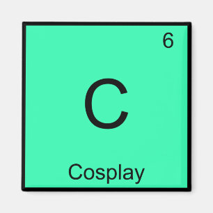Íman C - Símbolo de Elemento de Química de Cosplay Fi