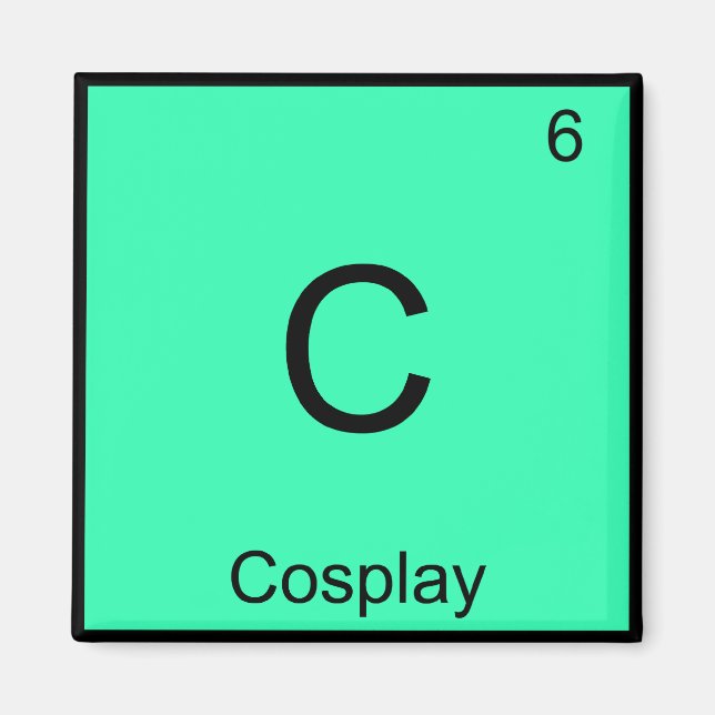 Íman C - Símbolo de Elemento de Química de Cosplay Teto (Frente)