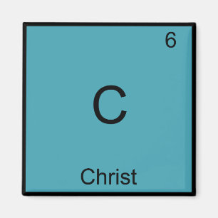 Íman C - Símbolo de Elemento de Química de Jesus Cris