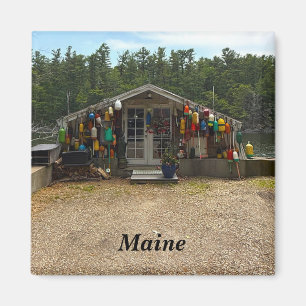 Íman Cabana de madeira rústica no interior do Maine