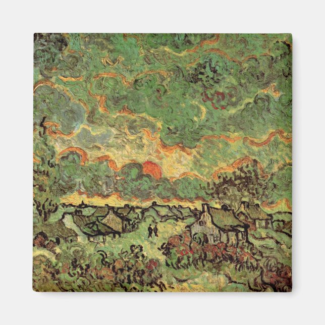 Íman Cabanas Ciprestes Lembrança do Norte de Van Gogh (Frente)