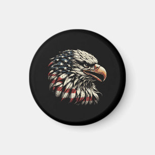 Íman Cabeça de Águia Careca Bandeira Americana EUA Home