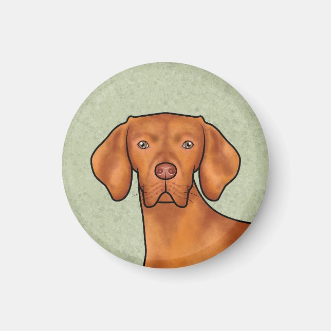 Íman Cabeça de cachorro Pointer Cartoon Vizsla Húngaro  (Frente)