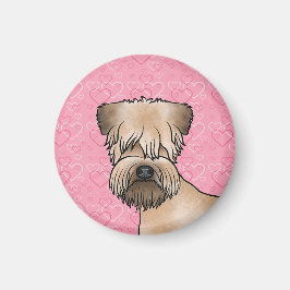 Íman Cabeça De Terrier, Com Coalhada Suave, Em Corações