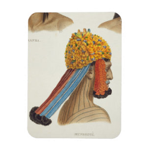 Íman Cabeça de um homem do tribo de Mundrucu, 'de Trav