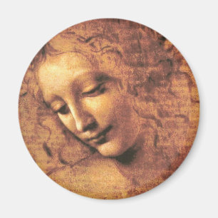 Íman Cabeça de uma Mulher La Scapigliata Leonardo Da Vi