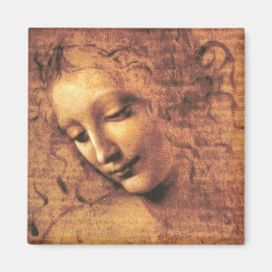 Íman Cabeça de uma Mulher La Scapigliata Leonardo Da Vi