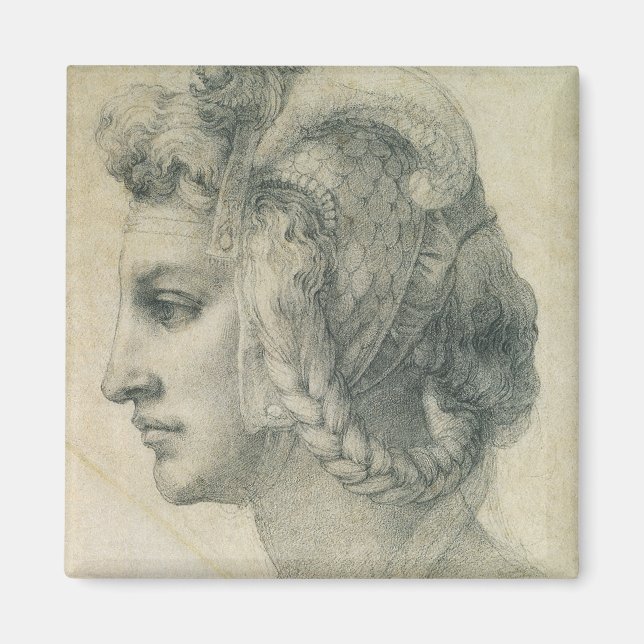 Íman Cabeça Ideal de uma Mulher de Michelangelo (Frente)