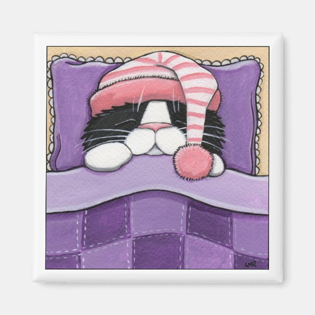 Íman Cabeça Sonolenta - Magneta Gato (Frente)