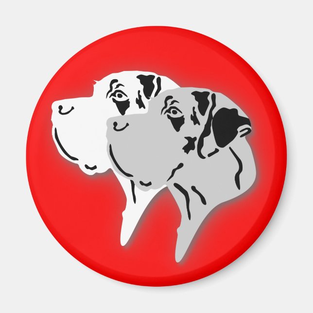 Íman Cabeças de Harlequim e Dane Merle (Frente)