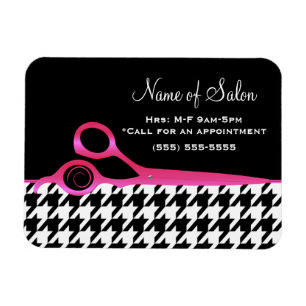 Íman Cabeleireiro cor-de-rosa e preto feminino de