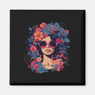 Íman Cabelo Afro Natural História Negra Orgulho Melani
