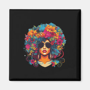 Íman Cabelo Afro Natural Orgulho História Negra Melani