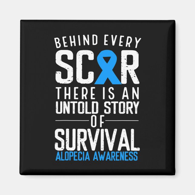 Íman Cabelo Balançoso Perda Azul Fita Alopecia Areata A (Frente)