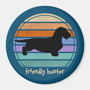Íman Cabelo grosso Dachshund - Silhouette 1