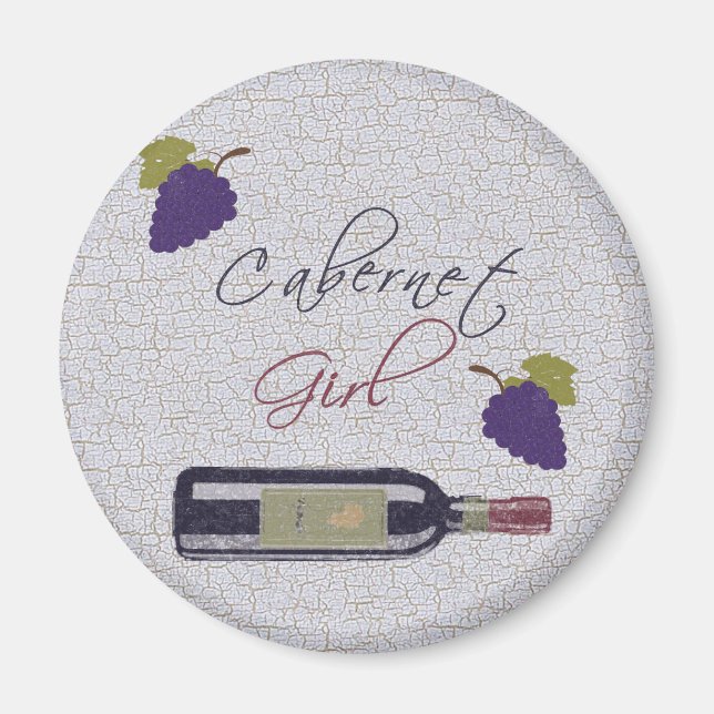Íman Cabernet Sauvignon Girl Vintage (Frente)