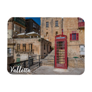 Íman Cabine telefônica vermelha em La Valetta Malta