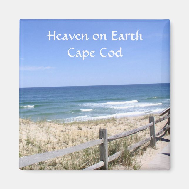 Íman Cabo Cod MÃE Beach Heaven On Earth Ridge Magnet (Frente)