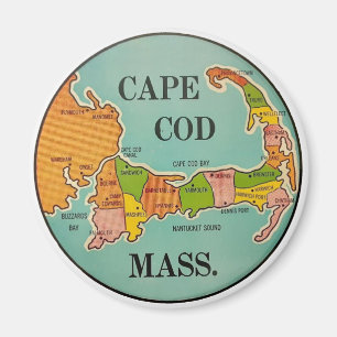 Íman Cabo Cod Massachusetts viagens vintage Magnet