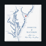 Íman Cabo May New Jersey Destino Wedding Favor<br><div class="desc">Encomendamento rápido e fácil! Estes magnatas do mapa de Cabo May, Nova Jersey, fazem favores de casamento na praia de Nova Jersey para incluir nas bolsas de boas-vindas ao seu destino de Cabo de maio. Mova o coração clicando em "Editar usando a ferramenta design" em "Personalizar". Apresentando um mapa da...</div>