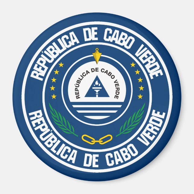 Íman Cabo Verde Round Emblem (Frente)
