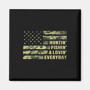 Íman Caça À Pesca Ama Todos Os Dias Camo American Fla