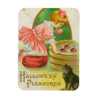 Íman Caça às Maçãs Cartão Vintage de Halloween, 1911
