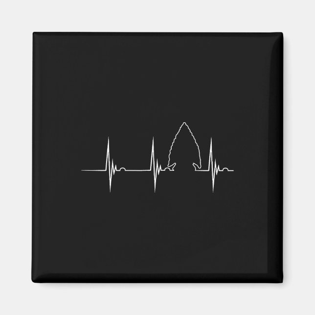 Íman Caça De Pontas De Seta De Coração Ekg Pulso Hunter (Frente)