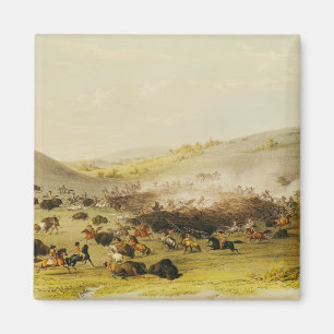 Íman Caça do búfalo, bordadura, c.1832