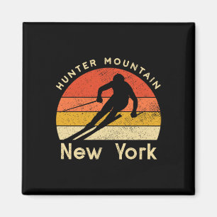 Íman Caçador de esqui vintage montanha Nova York Montan