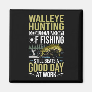 Íman Caçador de walleye masculino pescador de walleye c
