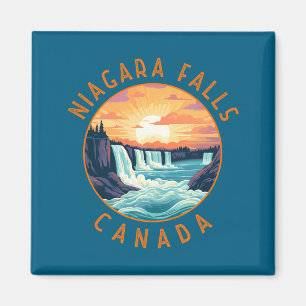 Íman Cachoeira de Niagara Canadá Rétro Envelhecido Círc