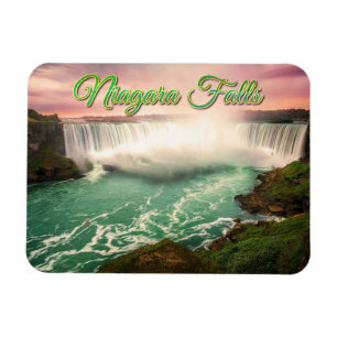 Íman Cachoeira de Niagara, pôr do sol no Canadá estiliz